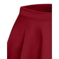 thumbnail image 4 of J. METHOD Women’s Skater Skirt Elastic Waist Casual Mini Flared Swing Pleated Skirts Made in USA NEWSK06 Burgundy L, 4 of 6