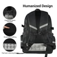 thumbnail image 5 of Forest Myth Unisex Backpack, Water Resistant Ergonomic College School Bag with Back Support, Lightweight Travel Backpack - Black, 5 of 9