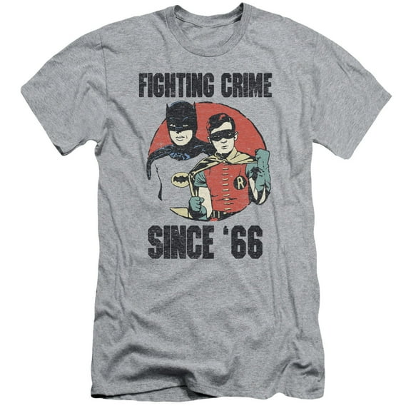 Batman Classic TV Since 66 S/S Adult 30/1 T-Shirt-Athletic Heather