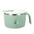 thumbnail image 1 of Toystoory Tazón de fideos instantáneos de acero inoxidable, elegante, ligero y portátil, versátil, seguro Cocina y Comedor Verde Nórdico 1300ML, 1 of 6