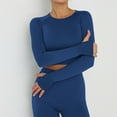 thumbnail image 6 of Idoravan Women Sets Clothing Ladies Seamless Hollow Yoga Long Sleeve Yoga Suit Sports Fitness Running Yoga Set, 6 of 8