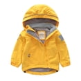 thumbnail image 2 of Kogui Baby Jacket Girl Girls Plush Warm Jacket Hooded Soft Fleece Kids Winter Coat with Zipper and Pockets for Toddler Little Girls Sizes 12M-8Y (Yellow,18-24 Months), 2 of 3