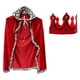 thumbnail image 4 of Traje De Rey Y Corona Disfraz De Halloween Cosplay Niños Niñas Niños Capa Roja Sunnimix disfraz infantil, 4 of 8