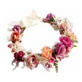 thumbnail image 1 of Boda floral guirnalda corona dama de honor rosa tocado floral wi, 1 of 5