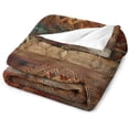 thumbnail image 3 of Blanket Rustic Southwest Red Brown Abstract Throw Blankets for Bed Vintage Southwest American Flannel Blanket Warm Plush Home Decor for Bed Couch Chair Living Room Birthday Gift 40"x50", 3 of 6