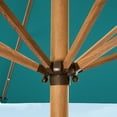 thumbnail image 3 of Best Choice Products 9ft Deep Square Solar LED Lighted Patio Umbrella w/ Woodgrain Pattern, UV-Resistant - Cerulean, 3 of 8