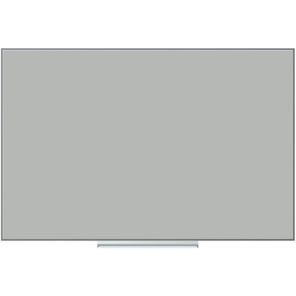 U Brands Glass Dry Erase Board, 35"x23", 3'x2',Gray Surface, Frameless, Includes Marker