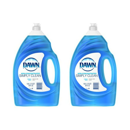 (2 Pack) Dawn Simply Clean Dishwashing Liquid Dish Soap Original 56