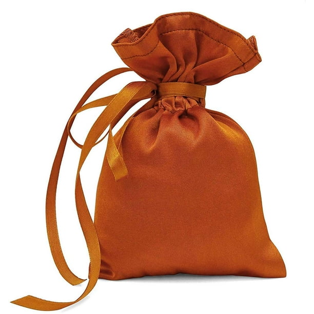 50 Satin Drawstring Gift Pouch Small Wedding Party Favors Bag 3" x 5.