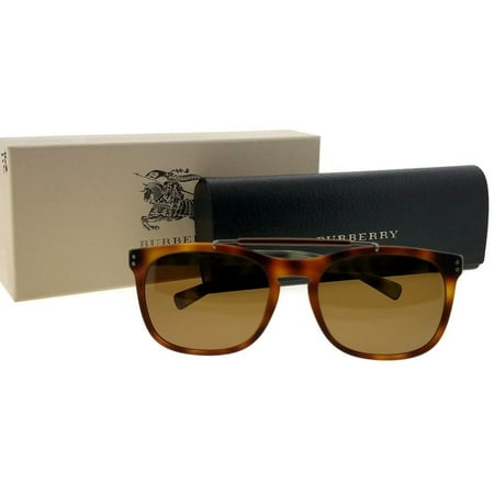 Burberry BE4244-362283-56 Men's Tortoise Frame Brown Lens Polarized Sunglasses