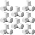 thumbnail image 1 of tubería en T de PVC de 3/4 ", salida lateral de codo de 90 grados de grado de muebles, accesorios de esquina de PVC para muebles de construcción (8 piezas en un paquete), 1 of 5