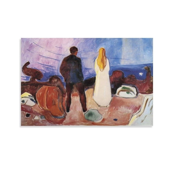 Edvard Munch The Lonely Ones (1935) Artworks Canvas Room Aesthetic Wall-Art Prints Home Modern Decor