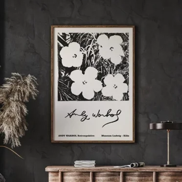 Kna Prints - Andy Warhol Flower Poster, Retrospektive, Museum Ludwig, Pop Art Poster For Home Decor, Living Room, Bedroom, Office, UNFRAMED-8x12