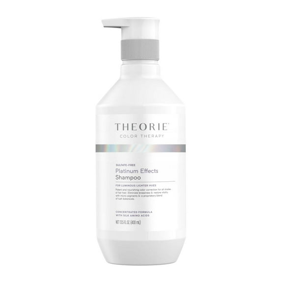 THEORIE Platinum Effects - Shampoo for Blonde & Silver Hair, Color Maintenance & Correction, Anti-Brassiness, 400mL