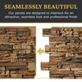 thumbnail image 5 of Faux Stacked Stone 3D Textured Wall Panel Sample | Sedona | 8"L x 8"H | Sample Size | Cognac Brown, 5 of 6