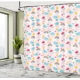 thumbnail image 4 of Ambesonne Unicorn Shower Curtain, Clouds Rainbows Stars, 69"Wx70"L, Pale Pink Multicolor, 4 of 4