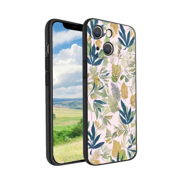 Leaves-169 Phone Case, Degined for iPhone 13 Case Men Women, Flexible Silicone Shockproof Case for iPhone 13