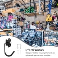 thumbnail image 4 of OULII 2pcs Garage Bike Hook Copper Paint Black For Wall Mounting And Organization, 4 of 6