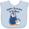 thumbnail image 3 of Inktastic Happy Birthday, Grandpa- Cute Penguins Boys or Girls Baby Bib, 3 of 4