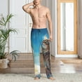 thumbnail image 4 of Salouo Blue Sky Winged Cat Print Pajama Pants for Men, Lounge Pants Elastic Waistband Casual Men's sleepwear Loungewear Sleep Pajama Pant -Medium, 4 of 7