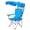 as show, variant on Lawn Chair, Camping Chair with Canopy Shade, Portable Folding Chair with Sun Shade, Cup Holder, Side Pocket, for Outdoor, Beach (Blue)