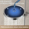thumbnail image 5 of 25cm Large Water Volume Booster Shower Head Pressurized Single Head Home Bathroom Shower Head Set Silvery, 5 of 8