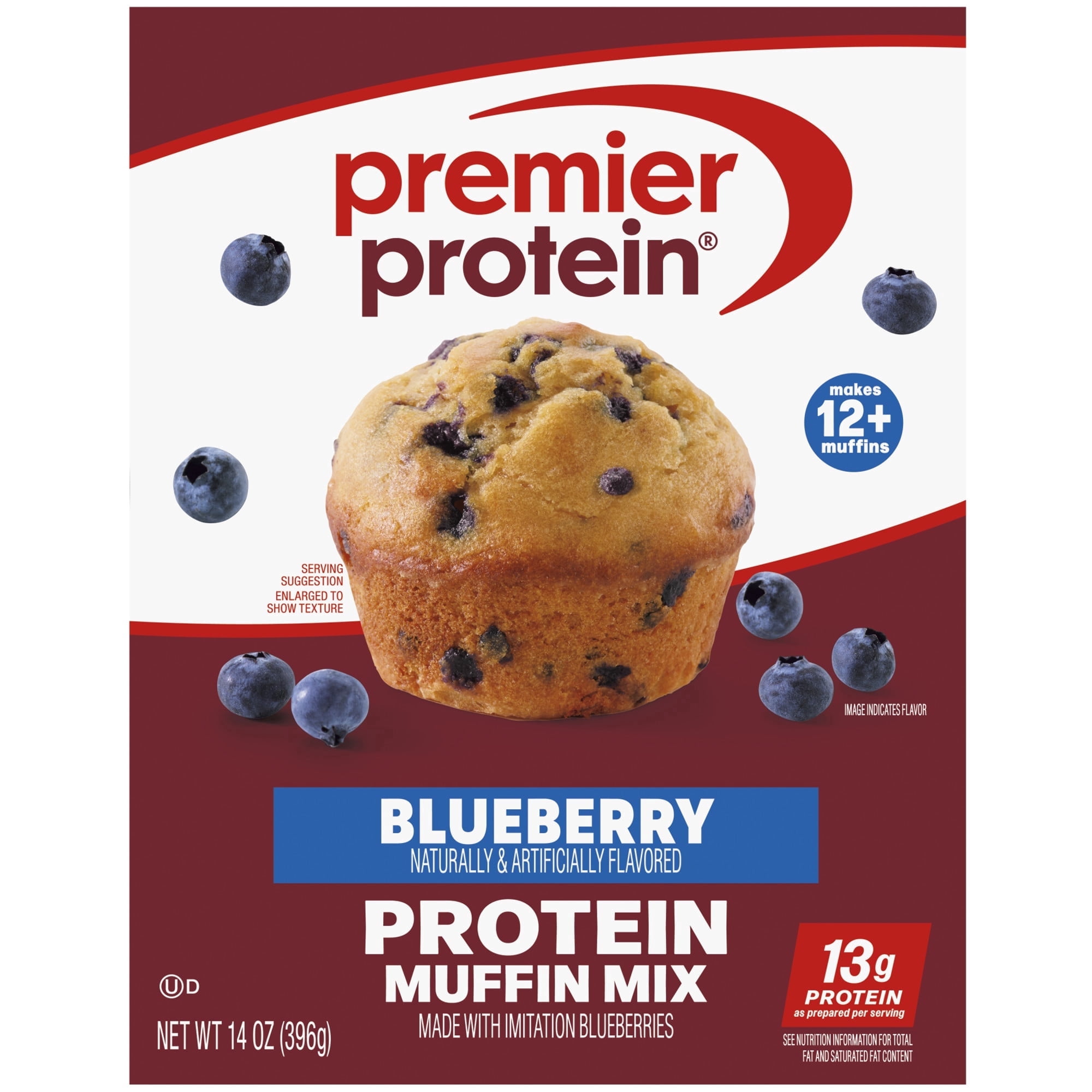 4 pack Premier Protein Blueberry Protein Muffin Mix, 14 oz