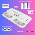 thumbnail image 3 of Swayvoo Multifunction Vertical Stand for PS5 Pro and PS5 Slim, Cooling Fan, Dual Controller Charging Dock, USB Hub, Console Organizer White, 3 of 5