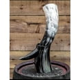 thumbnail image 3 of Viking Drinking Horn with stand - Medieval Inspired Beer Drinking Mug Rustic Vintage Home Decor Gifts, 3 of 8