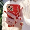 thumbnail image 3 of Lucky Bracelet Four-Leaf Clover Phone case with Love Pendant, Ladies Love it, Lady Design, for iPhone 15 14 13 12 11 Pro Max Mini XS XR X 7 8 SE Phone Case (Pink,iPhone 13), 3 of 8