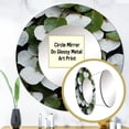 thumbnail image 3 of Designart "Collage of Green and White Leaves" Botanical Round Mirror Wall Décor Traditional - Large Green Round Office Mirror - Round Mirror - 29" x 29", 3 of 5