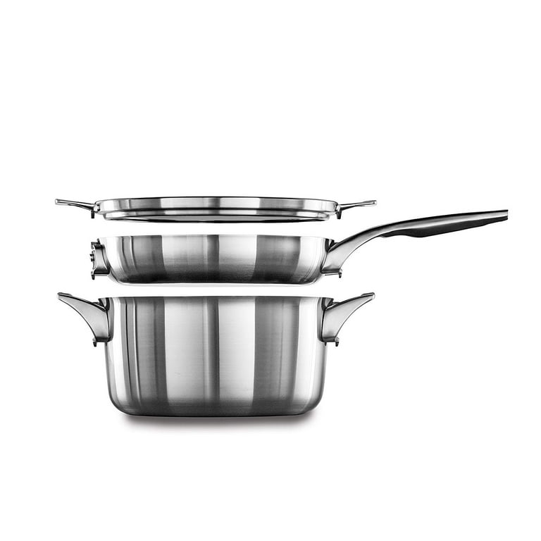used Calphalon Premier Stainless Steel Pots and Pans 8-Piece Cookware Set