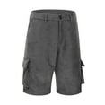 thumbnail image 2 of Tiijoy Big Boys Retro Cowboy Cargo Shorts Relaxed Fit Suede Leather Casual Shorts, 2 of 8