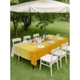thumbnail image 4 of Outdoor Tablecloth with Umbrella Hole for Patio/Picnic/Party/Camping, Yellow Ombre Waterproof Table Cloth Rectangle Table Cover Washable, Modern Abstract Art Abstract (52"x 70"), 4 of 8