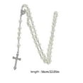 thumbnail image 3 of SIEYIO Vintage Crosses Pendant Necklace for Men Women Gothic Accessories Neck Beaded Black/White Chain Collarbone Chain Charm, 3 of 9