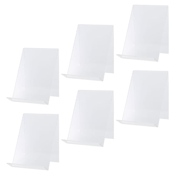 6Pcs Clear Acrylic Book Stand Book Holder Display Stand Tablet Holder for Books and Pictures