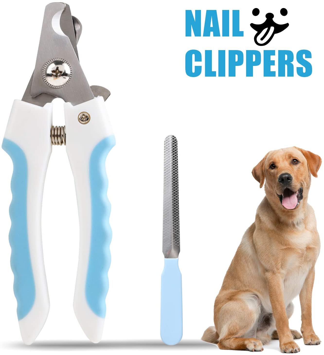 Pet Nail Clippers with Rubbing Burr Suit Dogs Claw Care Trimmer
