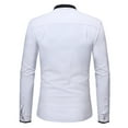 thumbnail image 3 of Tungbrin Men's Dress Shirts Stretch Slim Long Sleeve Collar Button down Wedding Prom Shirt Business Casual Shirts, 3 of 3