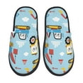 thumbnail image 1 of Fotbe Building Truck Pantuflas Peludas para Mujer con Estampado, Zapatillas de Peluche, Zapatos de Invierno para Casa, Uso Interior y Exterior-Medium, 1 of 8