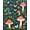 Green, Pattern 4, variant on ODIKA 4'x6' Machine Washable Non-Slip Area Rug, Midnight Bloom Round Floral & Fantasy High Traffic Rug, Yellow, 217023