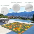 thumbnail image 3 of Orange Lemons Outdoor Rug for Patio/Deck/Porch, Non-Slip Large Area Rug 4 x 6 Ft, Summer Botanical Elegant Pastoral Watercolor Indoor Outdoor Rugs Washable Area Rugs, Camping Rug Carpet Runner, 3 of 8