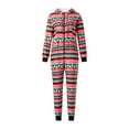 thumbnail image 5 of Christmas Adult Onesie Pajamas for Women One Piece Fleece Fuzzy Warm Sherpa Hooded Jumpsuit Sleepwear Homewear, 5 of 9