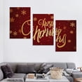 thumbnail image 4 of ONETECH Merry Christmas Canvas Wall Art for Home Decor - Christmas Wishes Paintings Print On Canvas HD Giclee Artwork Ready to Hang 12''x16''X3 Panels, 4 of 4
