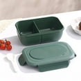thumbnail image 4 of Silicone Dual Compartment Lunch Box - Microwave Safe 7.87-inch Bento Box with Fat Reduction Design, Perfect for Healthy Meal Prep, 4 of 6