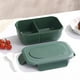 thumbnail image 4 of Fiambrera bento apta para microondas y lavavajillas | Contenedor de comida de 2 compartimentos para adultos y niños | Apilable | Verde, azul y rosa, 4 of 6