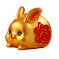 thumbnail image 3 of Lucky Rabbit Money Bank Animal Figurines Money Saving Pot Jar Ornament Craft Aureate, 3 of 8