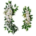 thumbnail image 2 of Arco de boda artificial con flores para hacer tú mismo, letrero de bienvenida para ceremonia de boda, fondo, mesa de novios, silla, decoración del hogar, 2 of 6
