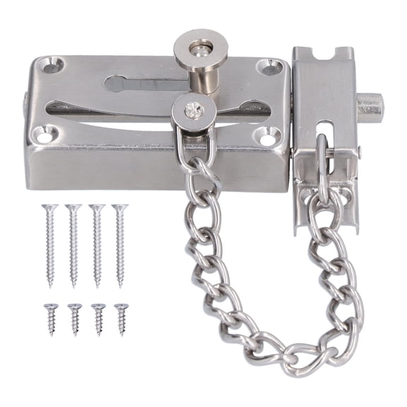 Rupoun Stainless Steel Anti‑Theft Door Slide Bolt Latch – Durable Chain Lock for Home, Hotel, Apartment Security