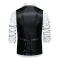 thumbnail image 6 of Mens Suit Vests with Pockets Dress Slim Business Work Waistcoats Solid Sleeveless Button Up V Neck Vest for Wedding Tuxedos 2025, 6 of 8