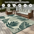thumbnail image 6 of VUNATE Outdoor Rug Carpet 5'x8' Waterproof Reversible Patio Rug Portable Indoor Outdoor Rug Plastic Straw Rug for Beach RV Camping Garden Picnic Deck Backyard Tropical Porch Decor Yellow and Green, 6 of 6